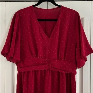 ❤️Red V-Neck Dress NWOT